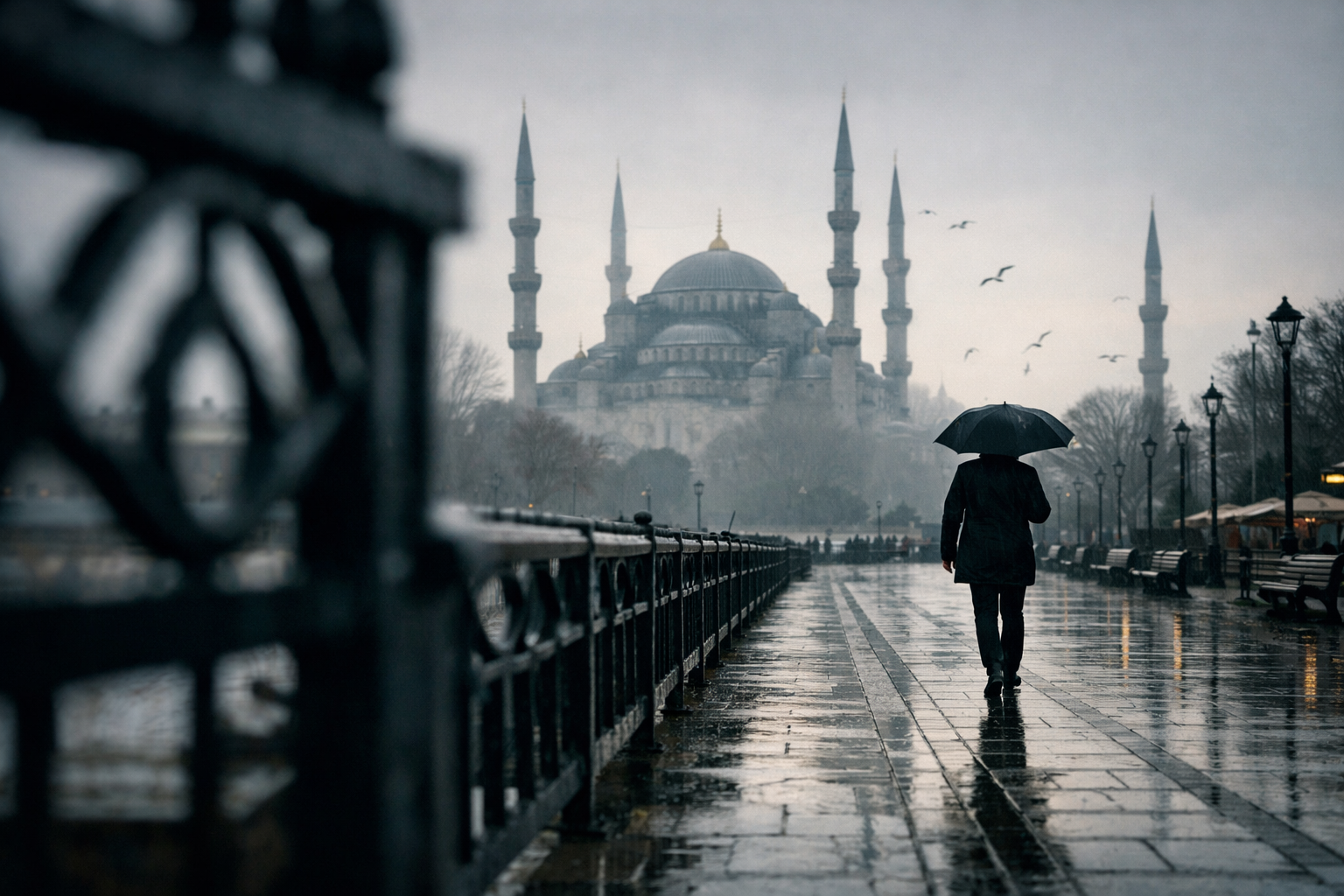 Uc katmanli sokak kompozisyonu ornegi